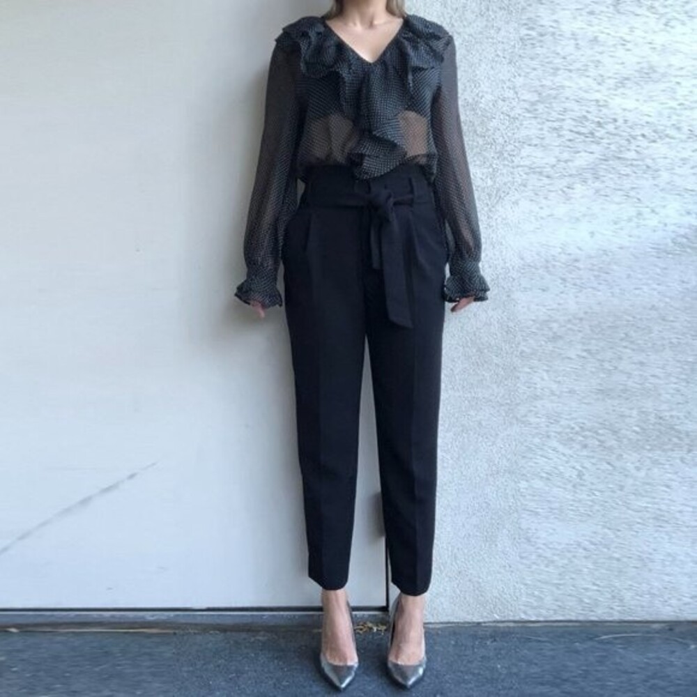 Mango Pants - Black - Size 2